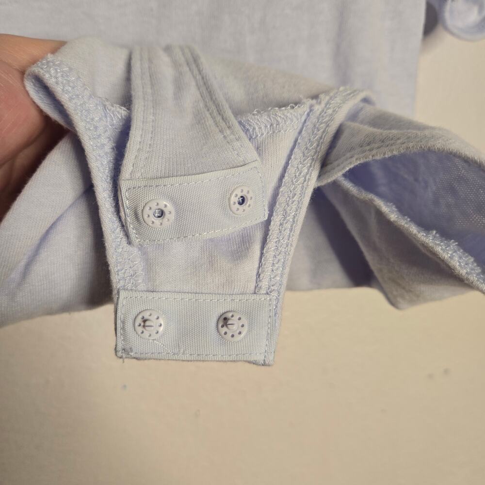 Romantic Feminine Puff Sleeve Bodysuit Pastel S Pastel Blue Free People Ava - Picture 8 of 8